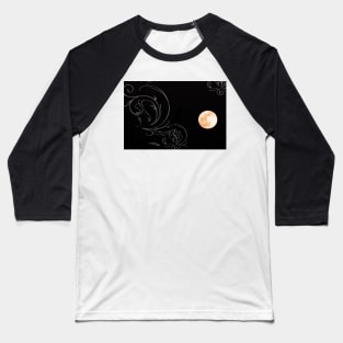 Under the Swirly Moon Baseball T-Shirt